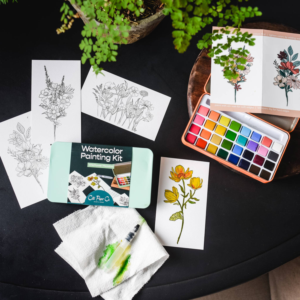 Midwinter Forest watercolor painting kit