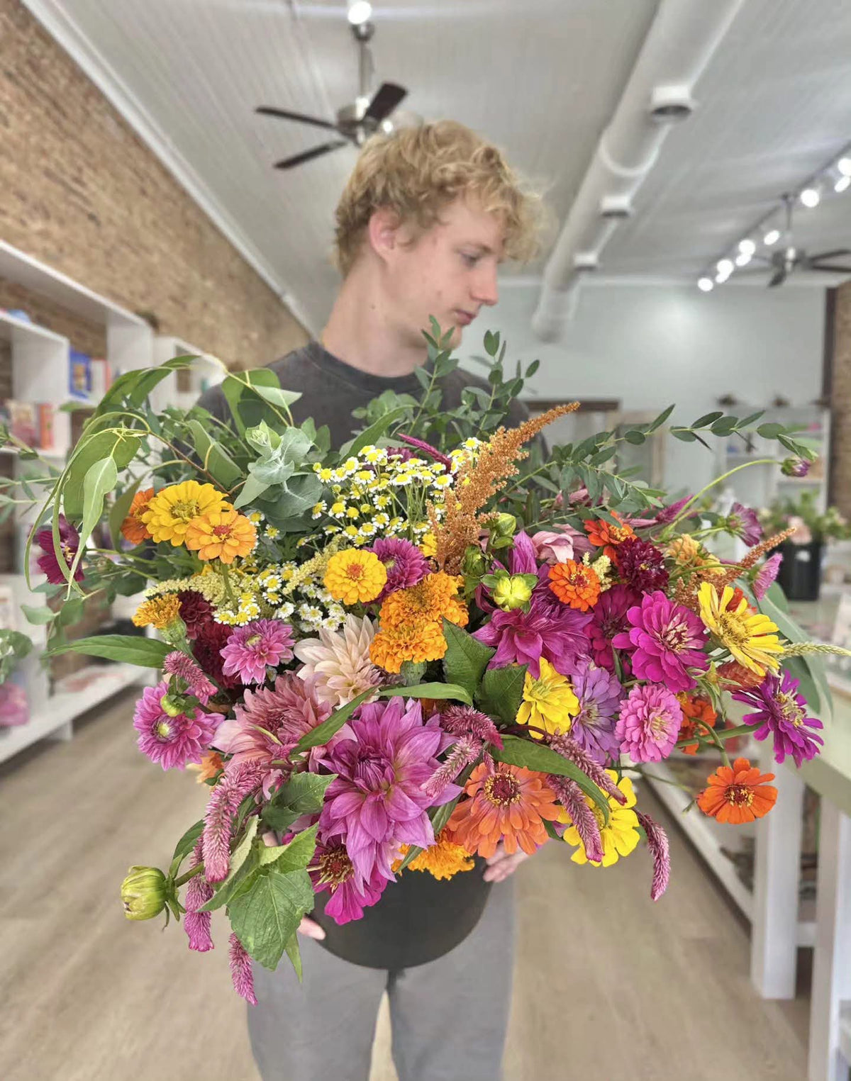 Bucket of Seasonal Blooms (60 Stems)
