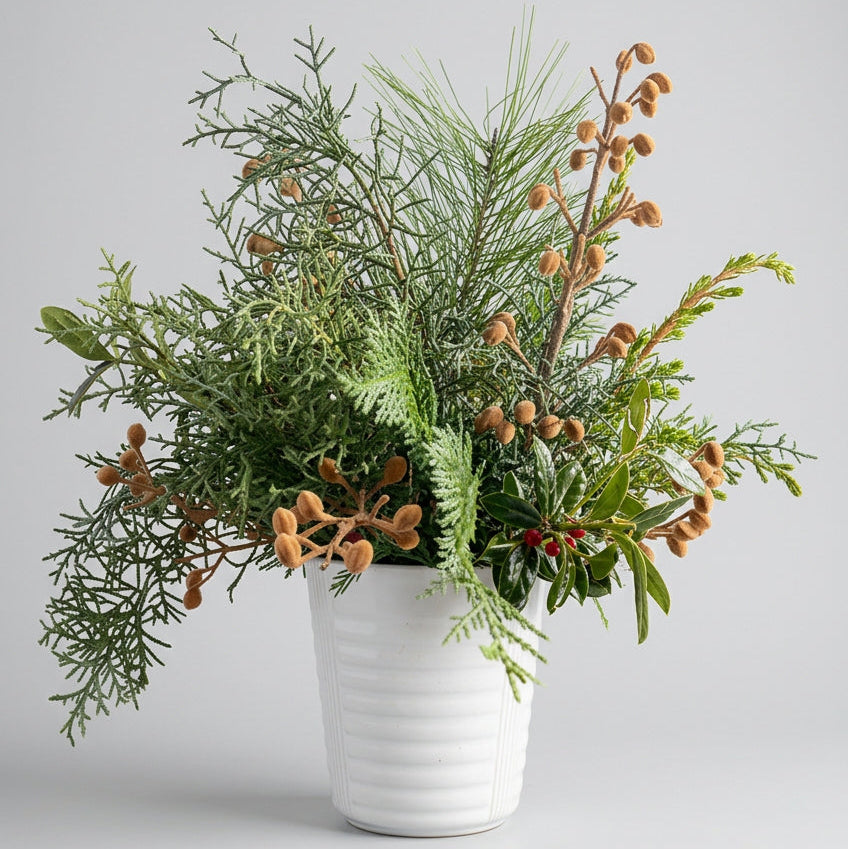Holiday Evergreen Centerpiece