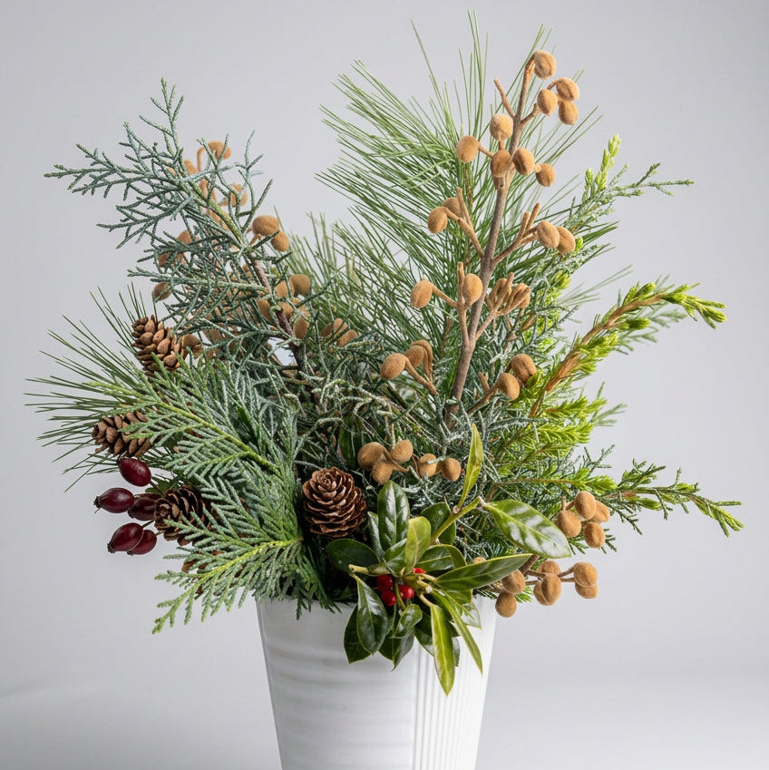 Holiday Evergreen Centerpiece