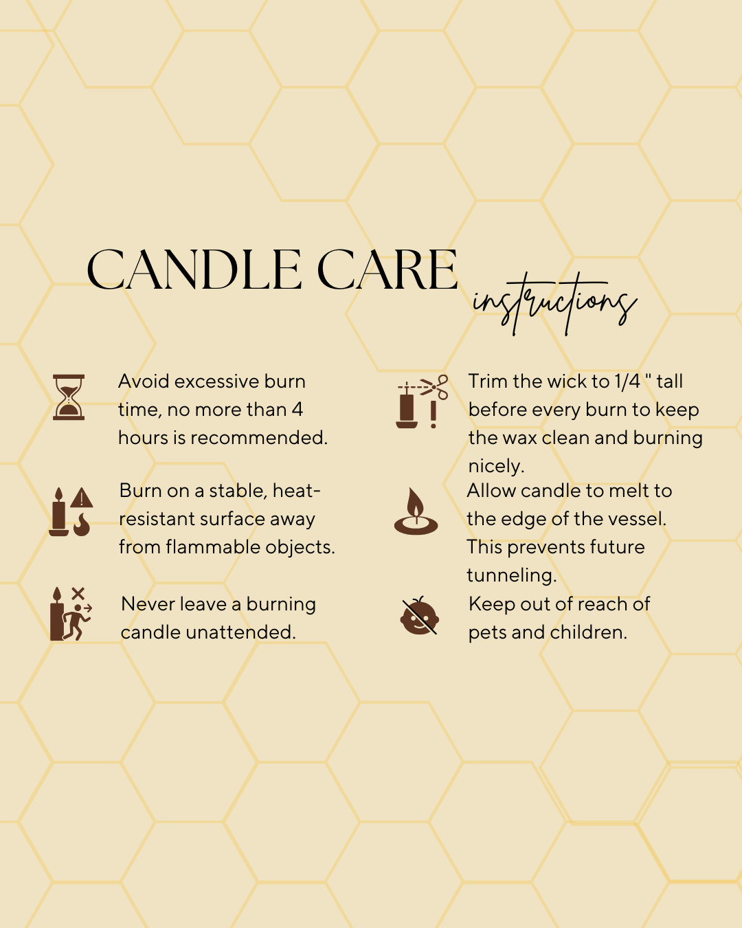 Beeswax Candles, Fall Scents