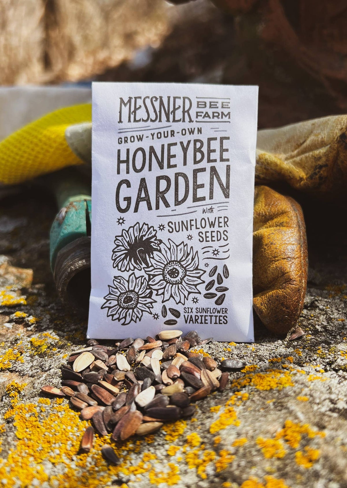 Honeybee Sunflower Garden Seed Packet