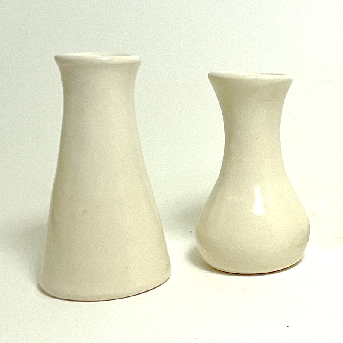 Pure White Ceramic Bud Vase Mini Bottles for Flowers 5/case