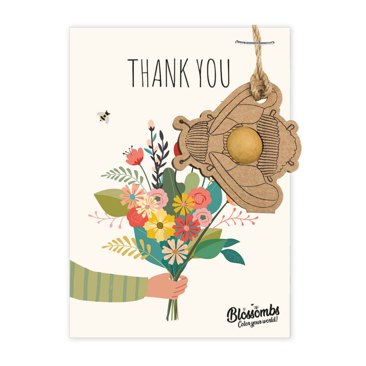 Wildflower Thank You Greeting Card – Seed Paper Gift