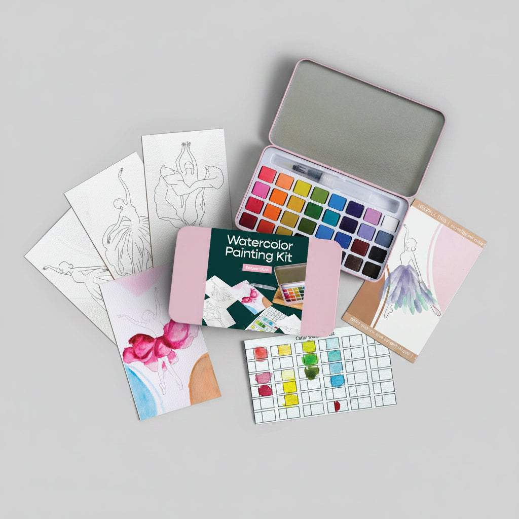 Flower Girls watercolor painting kit