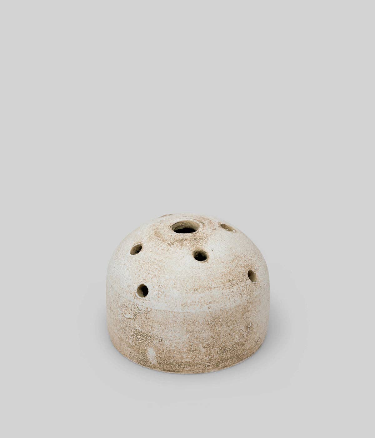 Terra Cotta Frog Vase, White Patina