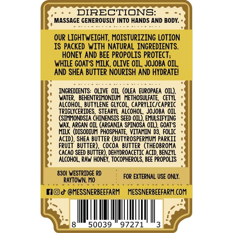 Plain and Simple - Milk and Honey Lotion - 2oz Travel