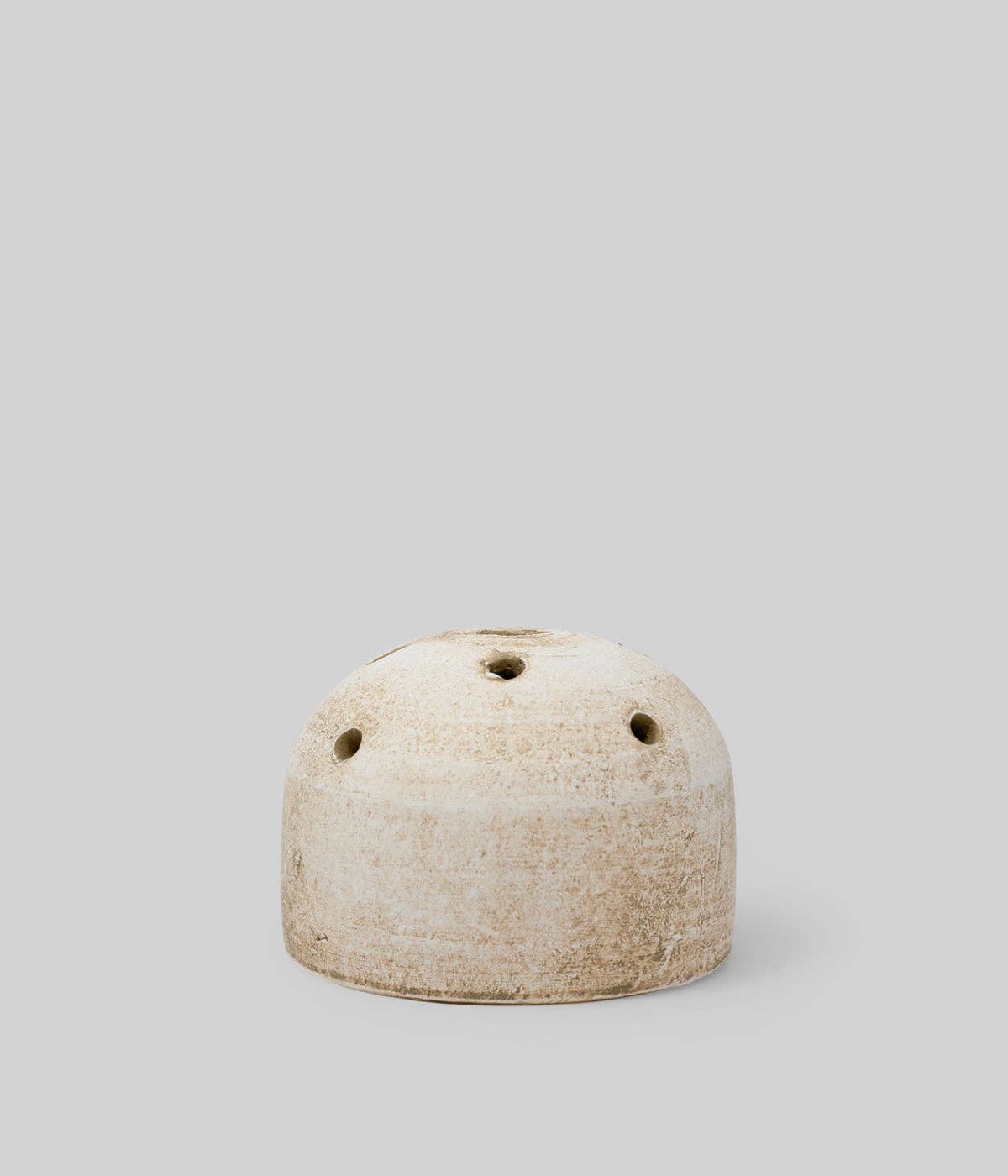Terra Cotta Frog Vase, White Patina