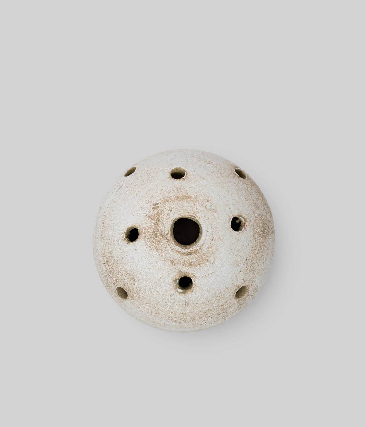 Terra Cotta Frog Vase, White Patina