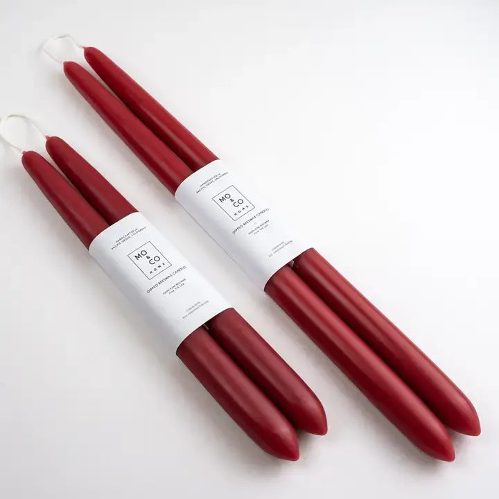 100% Beeswax Dipped Taper Candles | All Natural, Handmade